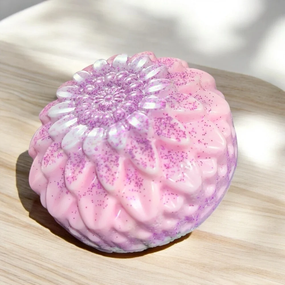 Floral & lavender handmade SOAP 3x3 10oz  with goat milk & coconut oil